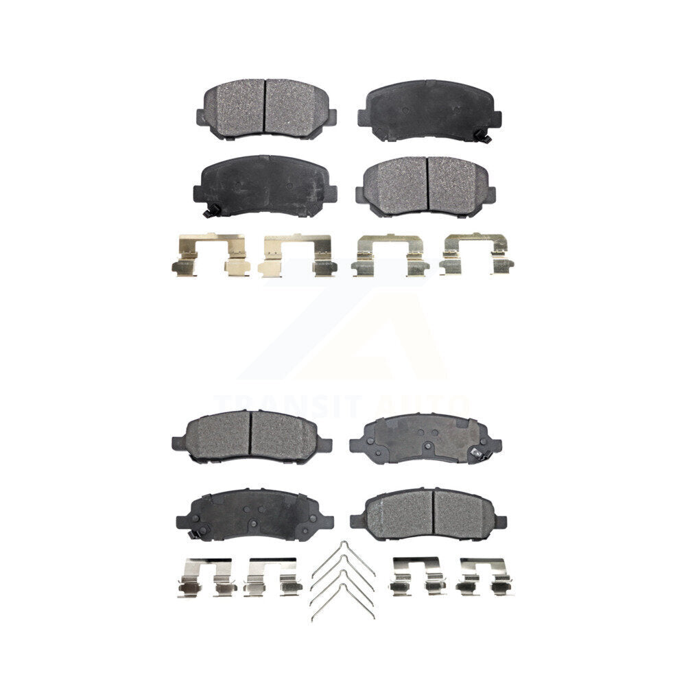 Semi-Metallic Brake Pads Front Rear Kit For 2013-2016 Dodge Dart