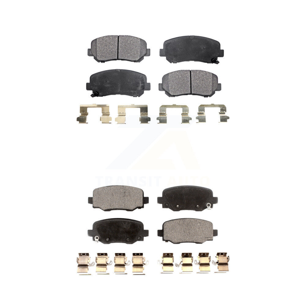 Semi-Metallic Brake Pads Front Rear Kit For Chrysler 200