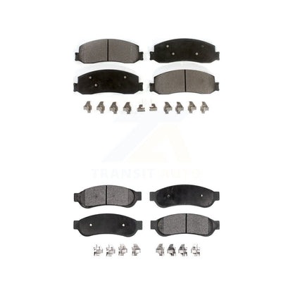 Semi-Metallic Brake Pads Front Rear Kit For Ford F-350 Super Duty F-250