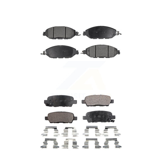 Semi-Metallic Brake Pads Front Rear Kit For Nissan Murano Pathfinder INFINITI