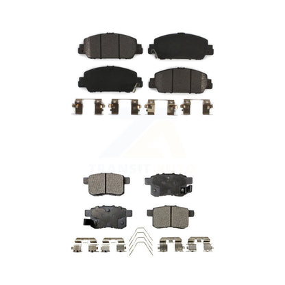 Semi-Metallic Brake Pads Front Rear Kit For Honda Accord
