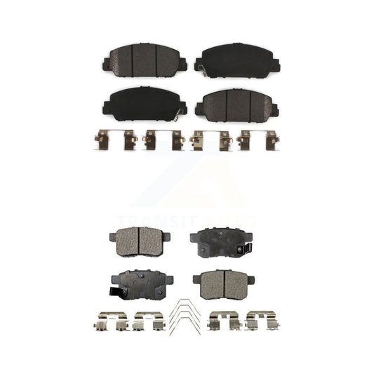 Semi-Metallic Brake Pads Front Rear Kit For Honda Accord