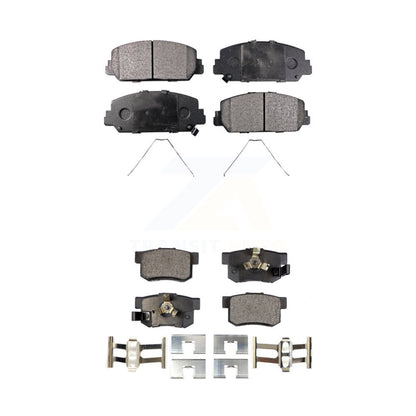Semi-Metallic Brake Pads Front Rear Kit For 2013-2018 Acura RDX