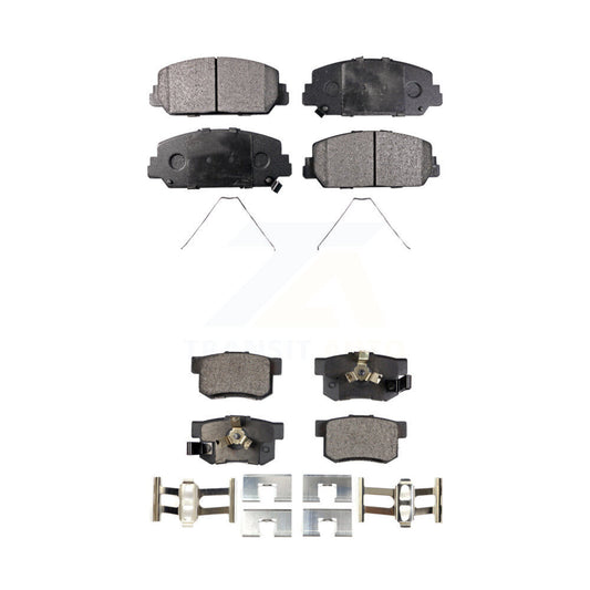 Semi-Metallic Brake Pads Front Rear Kit For 2013-2018 Acura RDX