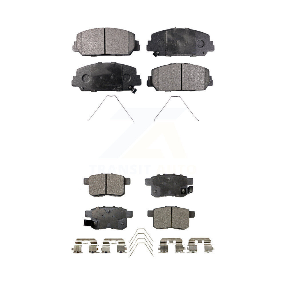 Semi-Metallic Brake Pads Front Rear Kit For Honda Accord