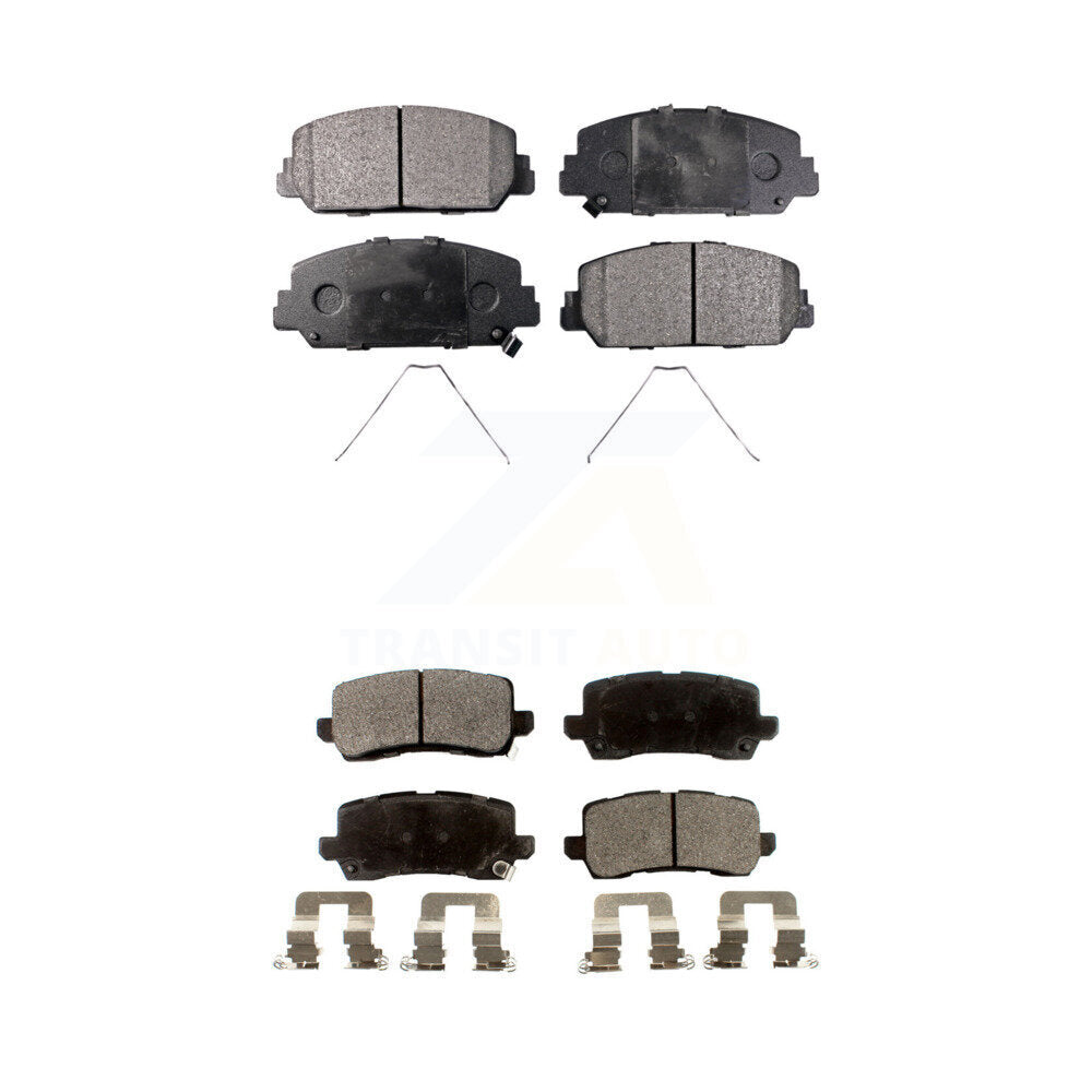 Semi-Metallic Brake Pads Front Rear Kit For Acura RLX