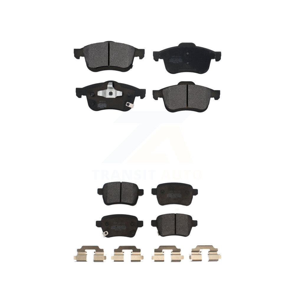 Semi-Metallic Brake Pads Front Rear Kit For 2014-2020 Fiat 500L