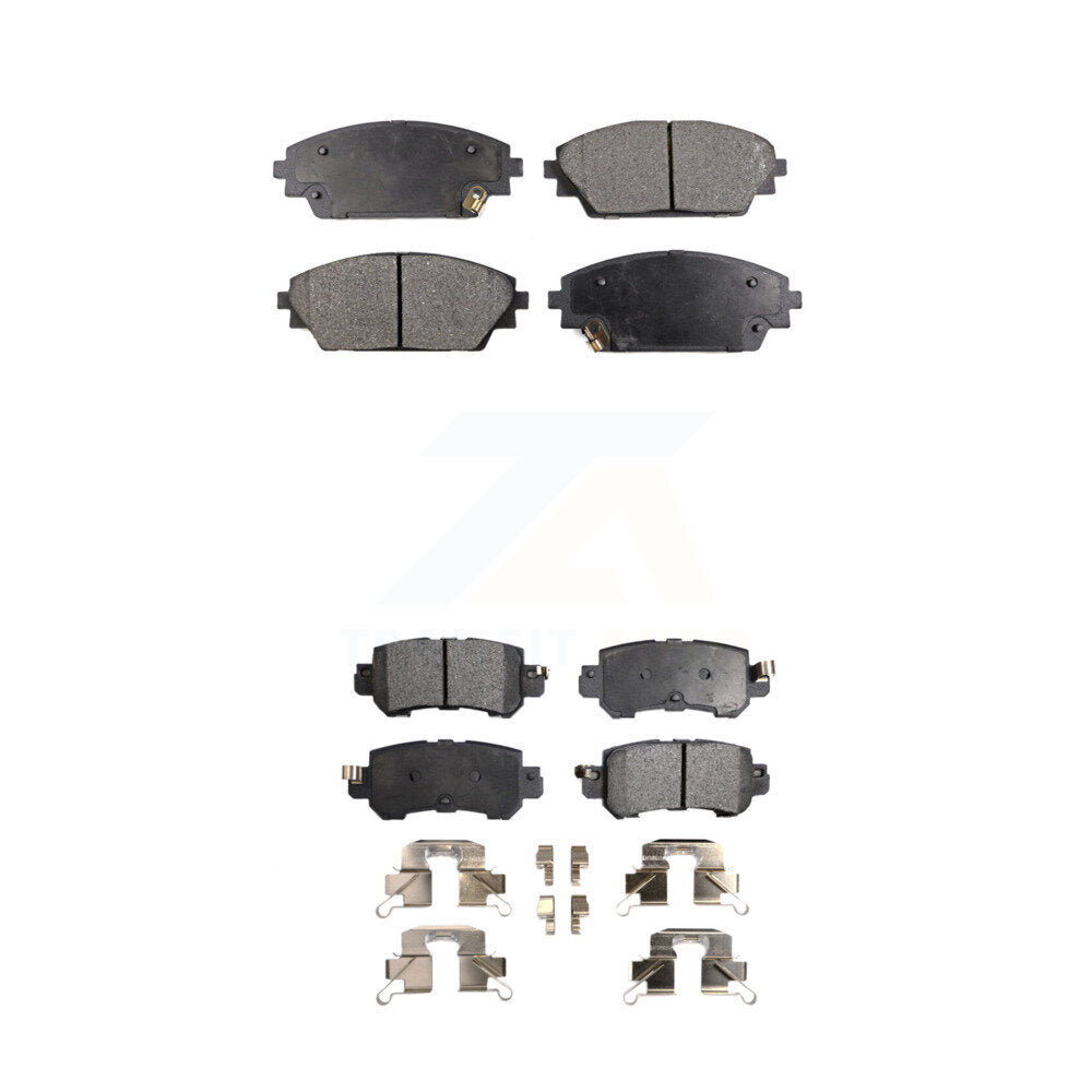 Semi-Metallic Brake Pads Front Rear Kit For 2016-2018 Mazda CX-3