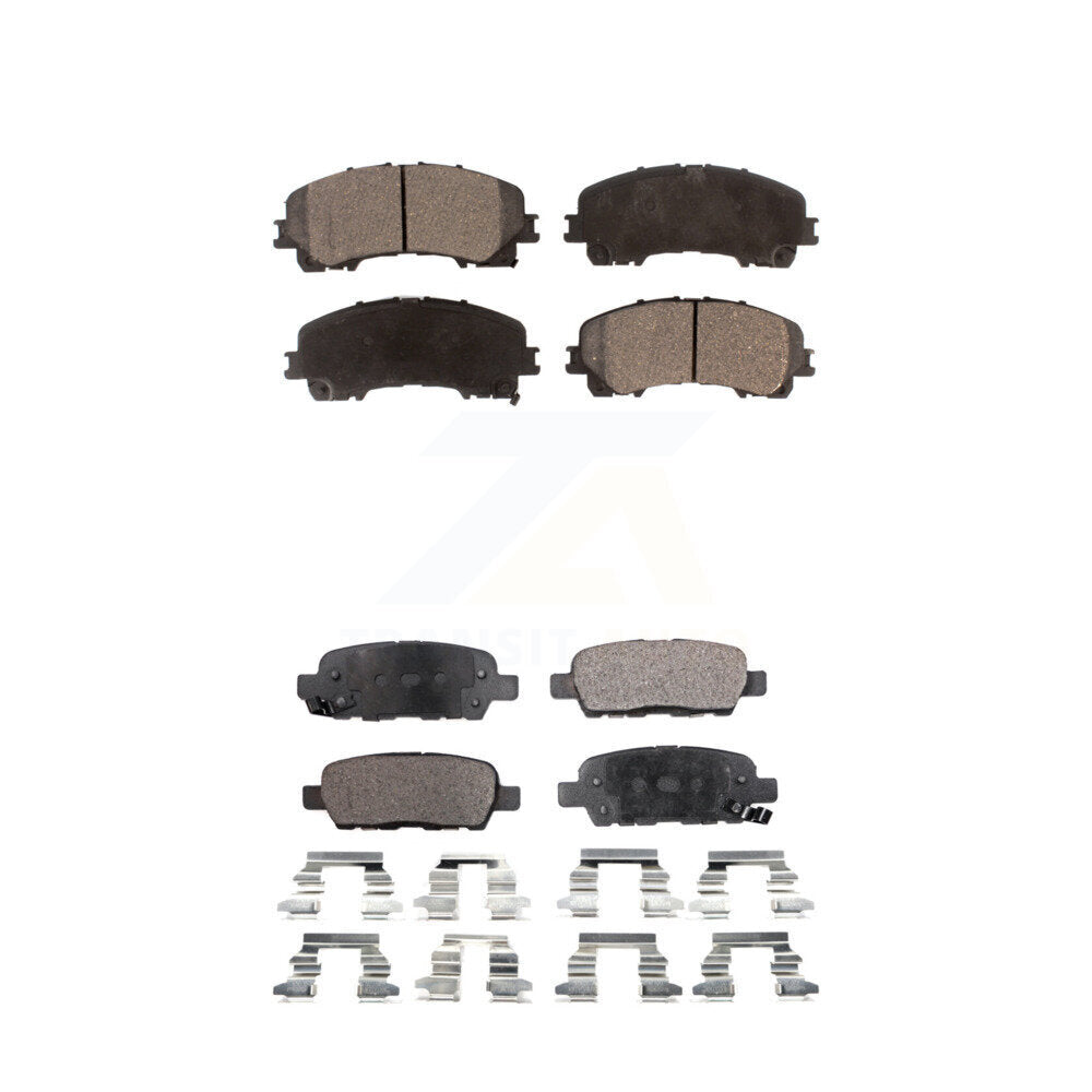Semi-Metallic Brake Pads Front Rear Kit For Nissan Rogue INFINITI QX50