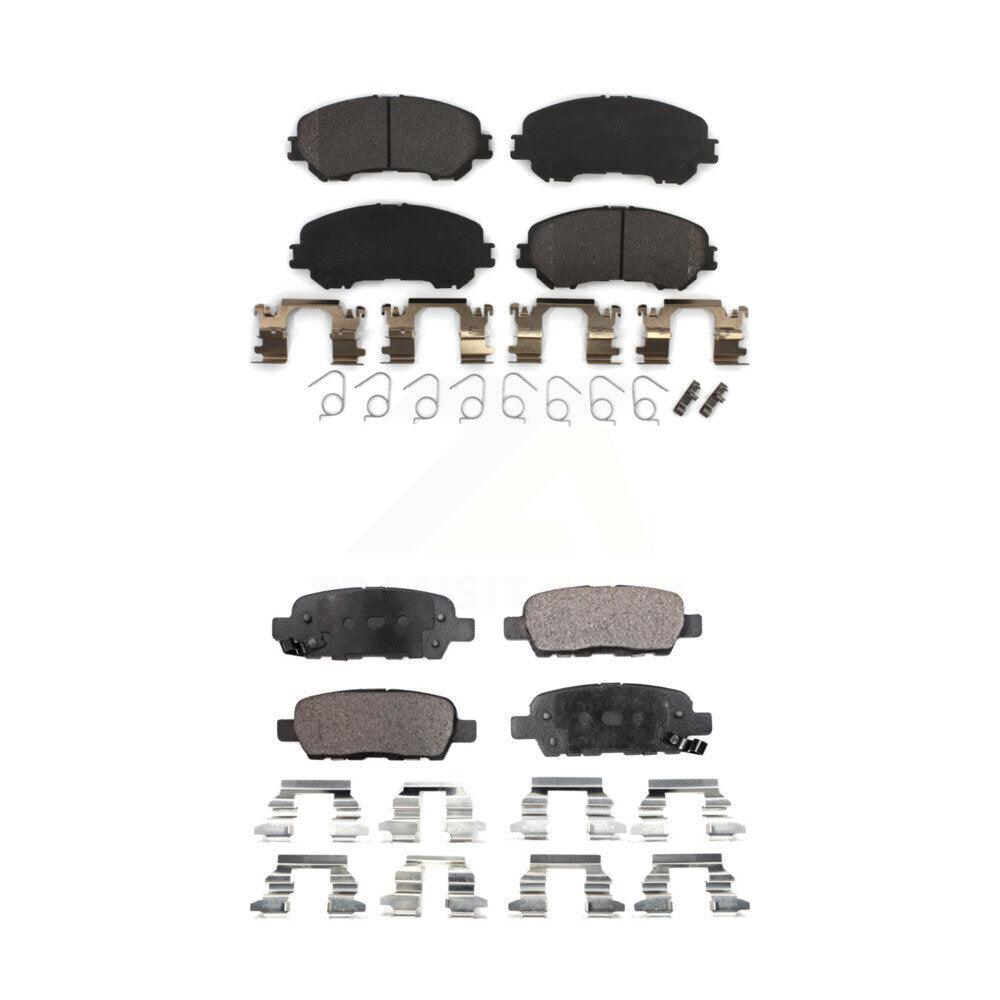 Semi-Metallic Brake Pads Front Rear Kit For Nissan Rogue Sport Qashqai