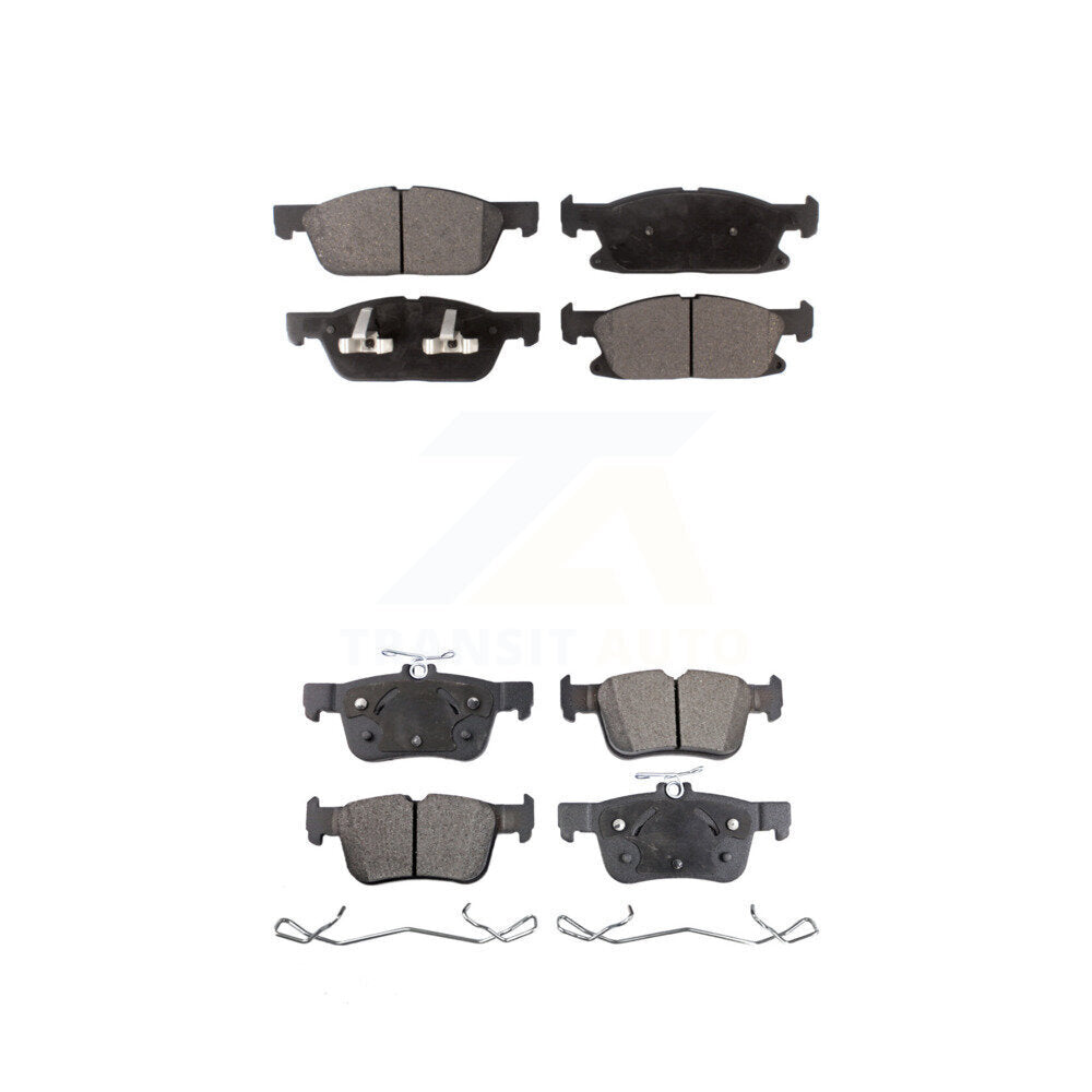 Semi-Metallic Brake Pads Front Rear Kit For Ford Edge Lincoln Nautilus MKX