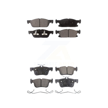 Semi-Metallic Brake Pads Front Rear Kit For Ford Edge Lincoln Nautilus MKX