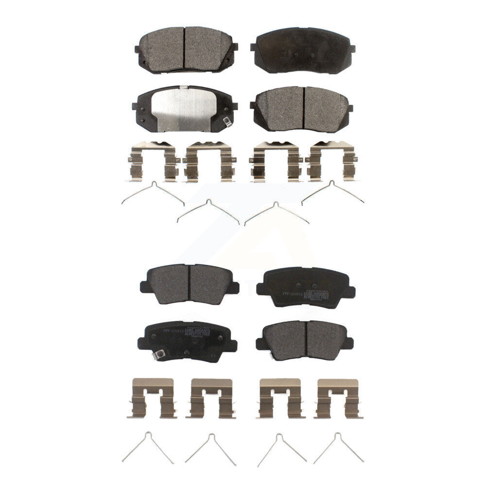 Semi-Metallic Brake Pad Front Rear Kit For Hyundai Kona Electric Kia Sonata Niro