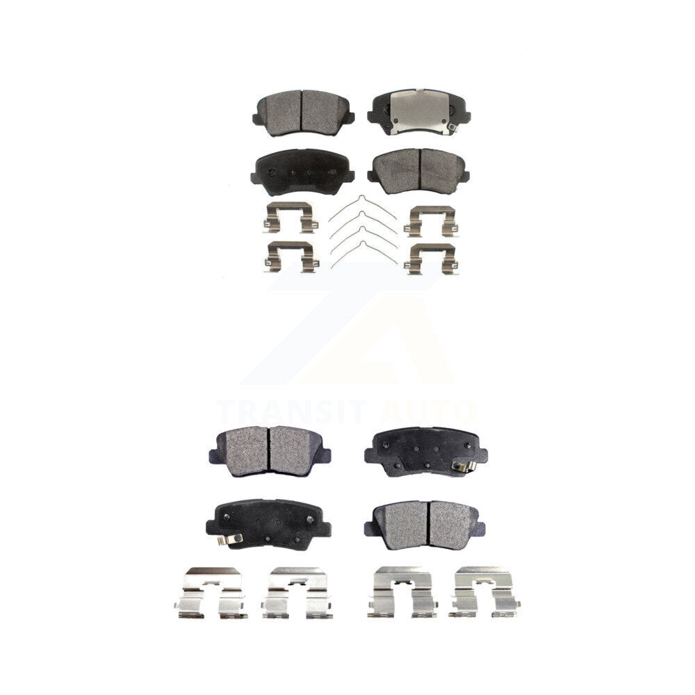 Semi-Metallic Brake Pads Front Rear Kit For Hyundai Elantra GT Kia Forte Koup