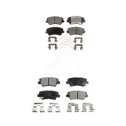 Semi-Metallic Brake Pads Front Rear Kit For Hyundai Elantra GT Kia Forte Koup