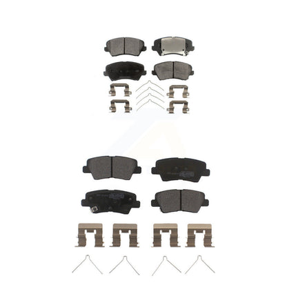 Semi-Metallic Brake Pads Front Rear Kit For Kia Forte Hyundai Veloster Forte5 GT