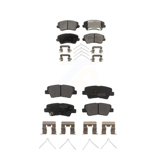 Semi-Metallic Brake Pads Front Rear Kit For Kia Forte Hyundai Veloster Forte5 GT