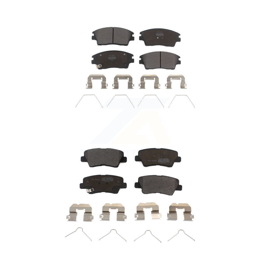 Semi-Metallic Brake Pads Front Rear Kit For 2017-2020 Hyundai Elantra 1.6L