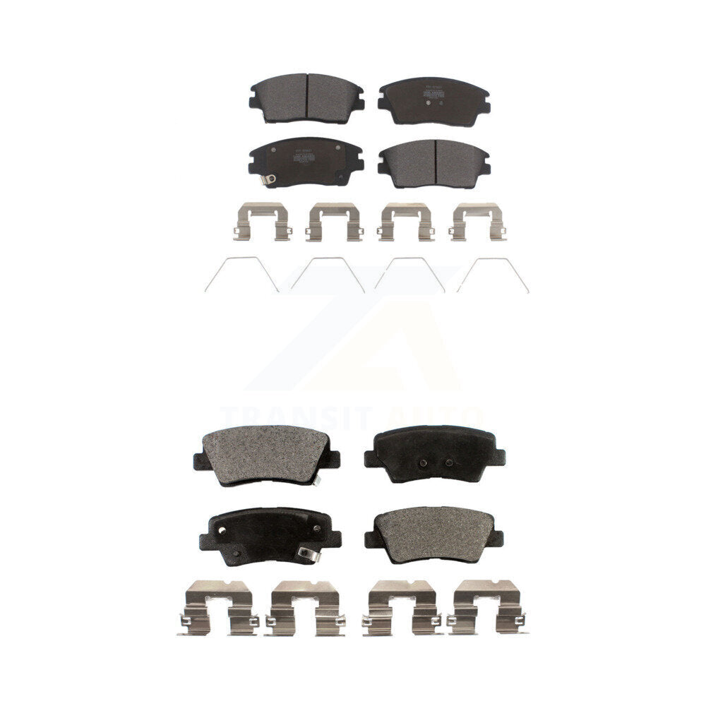 Semi-Metallic Brake Pads Front Rear Kit For Hyundai Tucson Kia Sportage