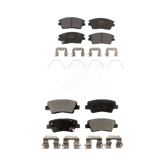 Semi-Metallic Brake Pads Front Rear Kit For Hyundai Tucson Kia Sportage