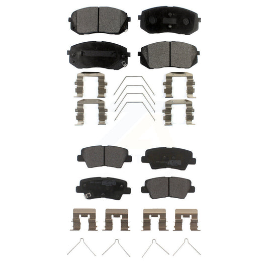 Semi-Metallic Brake Pads Front Rear Kit For Kia Hyundai Forte Kona Elantra GT EV