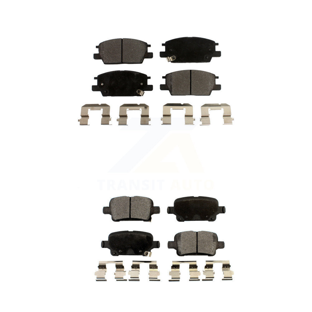 Semi-Metallic Brake Pads Front Rear Kit For Chevrolet Equinox GMC Terrain Malibu