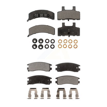 Semi-Metallic Brake Pads Front Rear Kit For 99 Cadillac DeVille Drum rear brakes