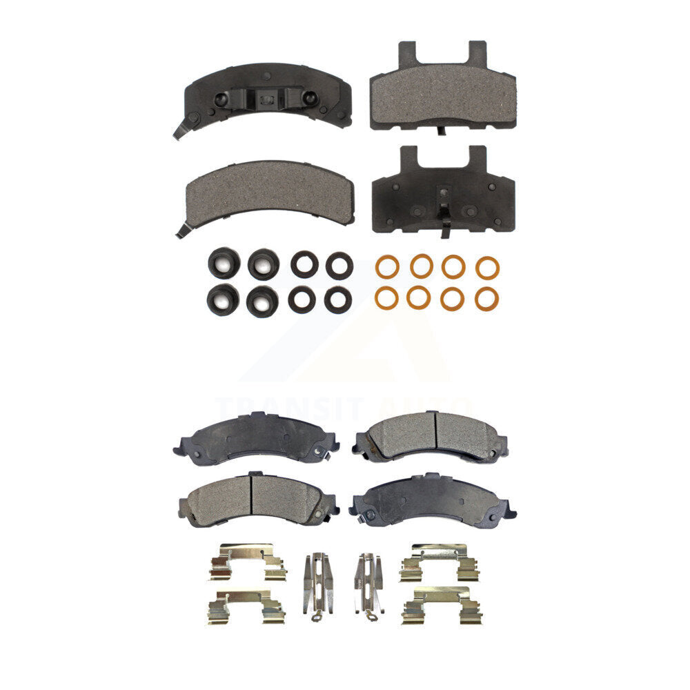 Semi-Metallic Brake Pad Front Rear Kit For 00 GMC Yukon With Dual Piston Caliper