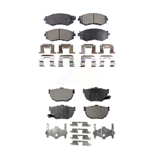Semi-Metallic Brake Pads Front Rear Kit For 90-92 Nissan Stanza Disc rear brakes