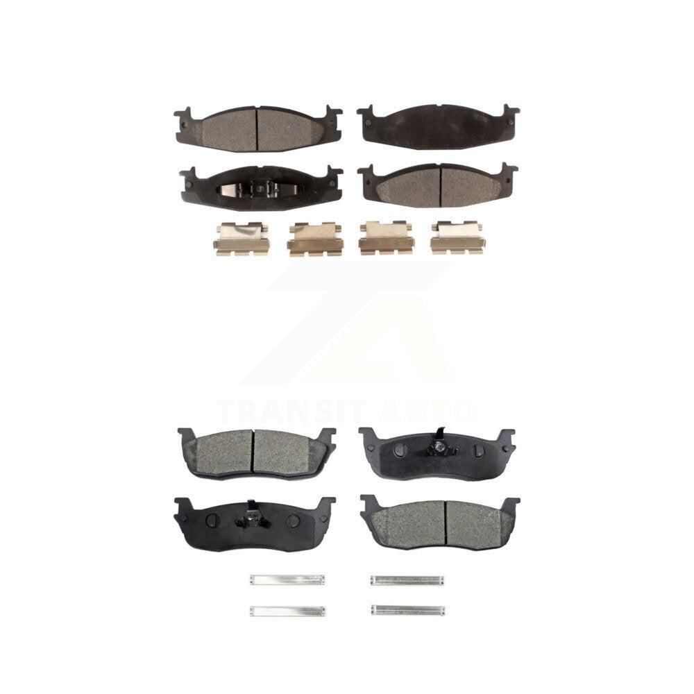 Semi-Metallic Brake Pads Front Rear Kit For 1996 Ford F-150