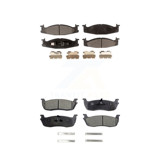 Semi-Metallic Brake Pads Front Rear Kit For 1996 Ford F-150