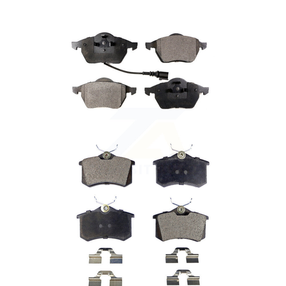Semi-Metallic Brake Pads Front Rear Kit For Volkswagen Beetle Jetta Golf Passat