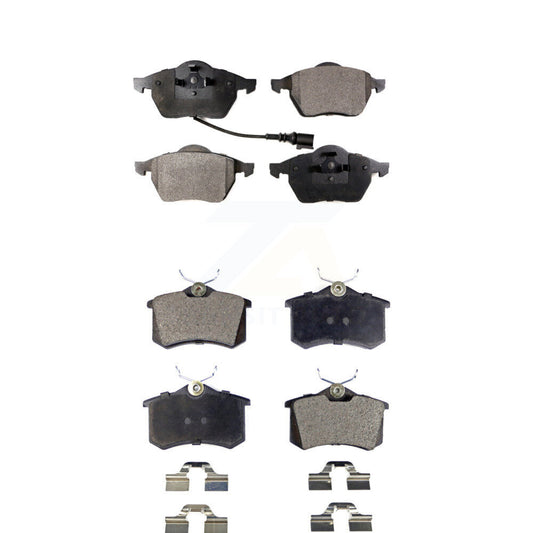 Semi-Metallic Brake Pads Front Rear Kit For Volkswagen Beetle Jetta Golf Passat