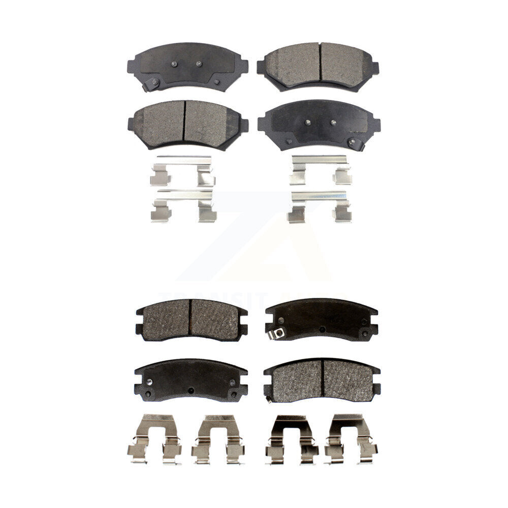 Semi-Metallic Brake Pads Front Rear Kit For Chevrolet Buick Impala Pontiac Grand