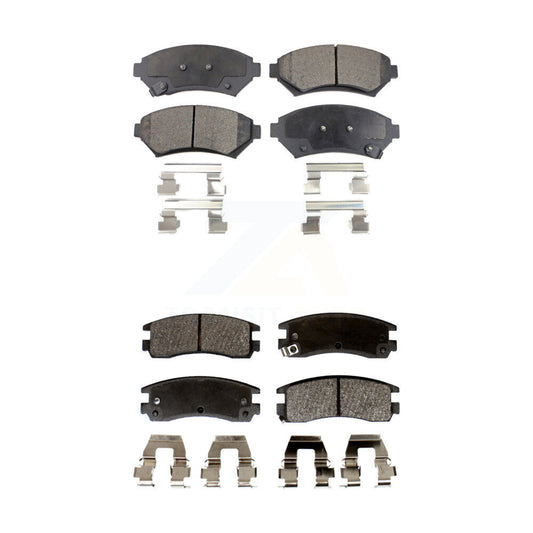 Semi-Metallic Brake Pads Front Rear Kit For Chevrolet Buick Impala Pontiac Grand