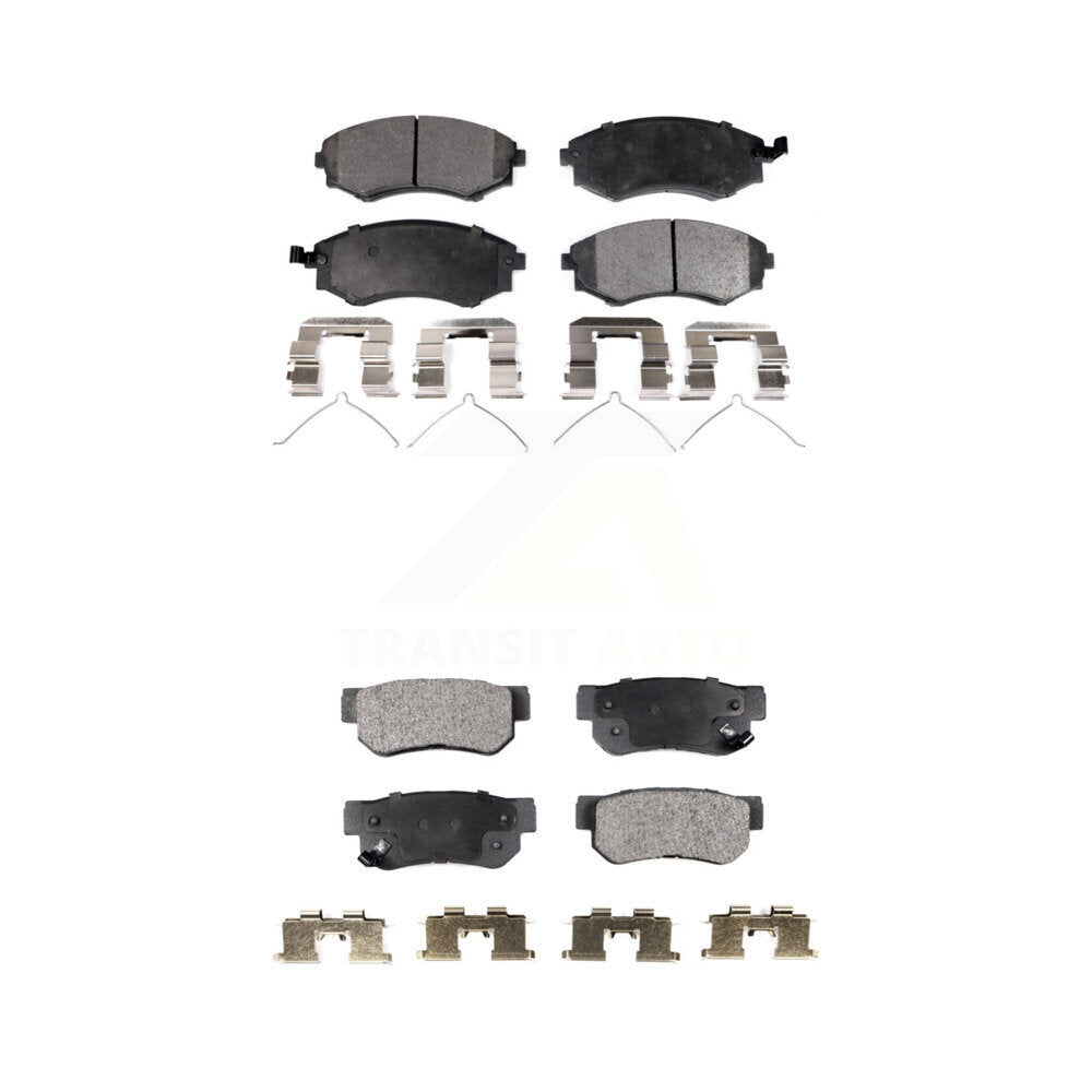 Semi-Metallic Brake Pads Front Rear Kit For Hyundai Sonata Kia Optima Magentis
