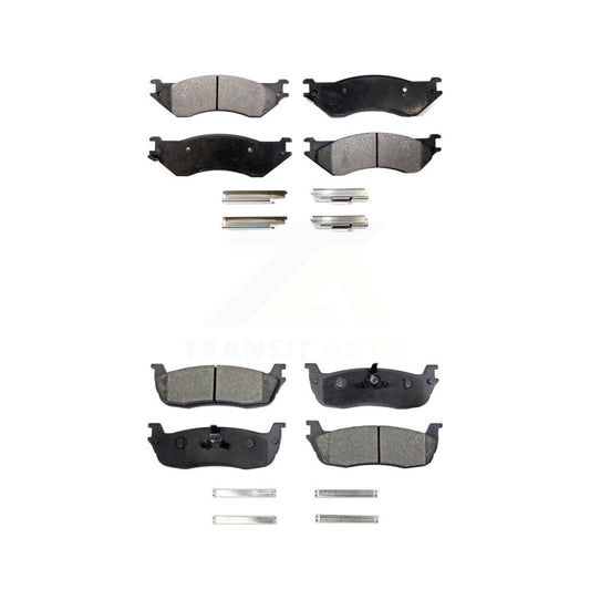 Semi-Metallic Brake Pads Front Rear Kit For Ford F-150 F-250 HD Expedition