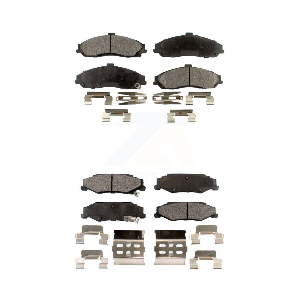 Semi-Metallic Brake Pads Front Rear Kit For Chevrolet Corvette Cadillac XLR