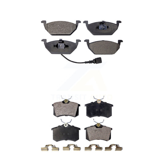 Semi-Metallic Brake Pads Front Rear Kit For Volkswagen Jetta Golf City Beetle
