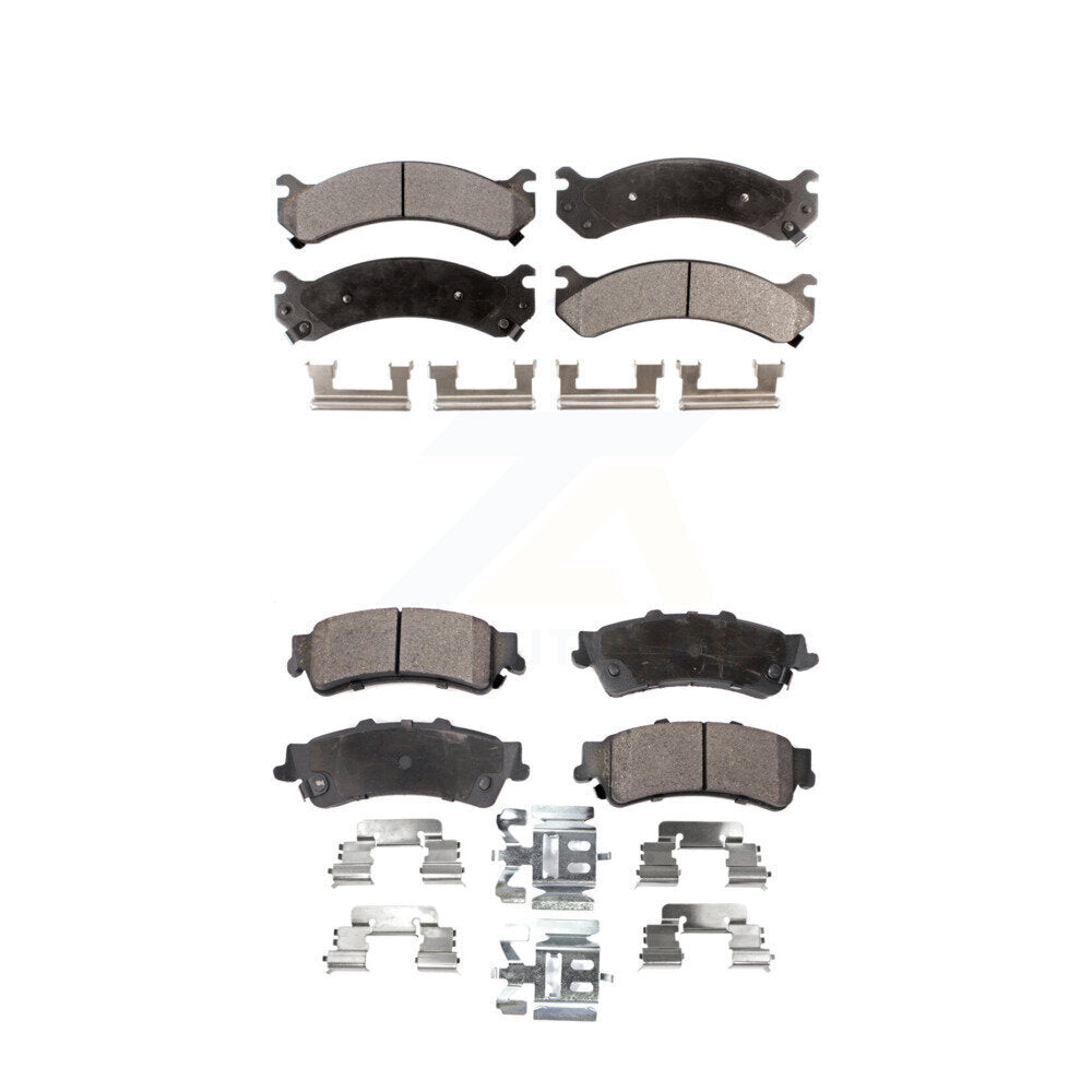 Semi-Metallic Brake Pads Front Rear Kit For Cadillac DTS DeVille GMC Sierra 3500