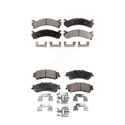 Semi-Metallic Brake Pads Front Rear Kit For Cadillac DTS DeVille GMC Sierra 3500
