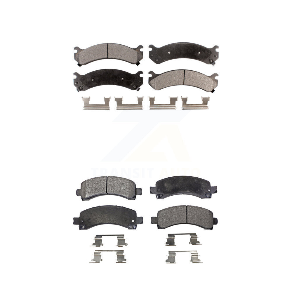 Semi-Metallic Brake Pads Front Rear Kit For GMC Chevrolet Savana 2500 Express