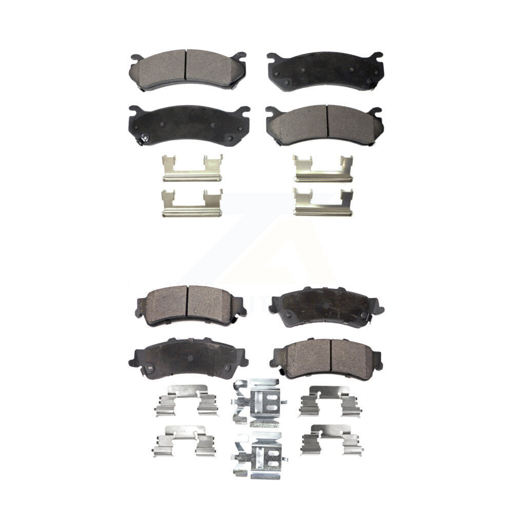 Semi-Metallic Brake Pads Front Rear Kit For Chevrolet GMC Silverado 1500 Sierra