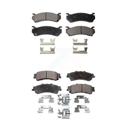 Semi-Metallic Brake Pads Front Rear Kit For Chevrolet GMC Silverado 1500 Sierra