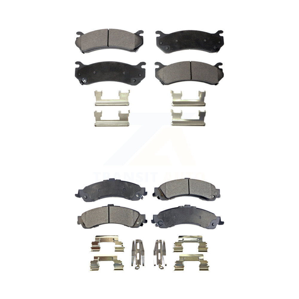 Semi-Metallic Brake Pads Front Rear Kit For Chevrolet GMC Silverado 1500 Sierra