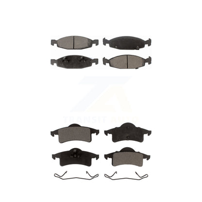 Semi-Metallic Brake Pads Front Rear Kit For Jeep Grand Cherokee