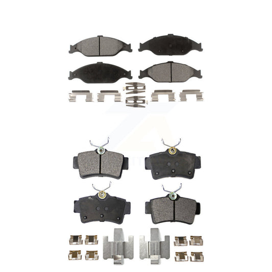 Semi-Metallic Brake Pads Front Rear Kit For Ford Mustang