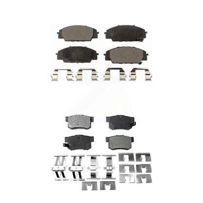 Semi-Metallic Brake Pads Front Rear Kit For Honda Civic Acura CSX RSX S2000