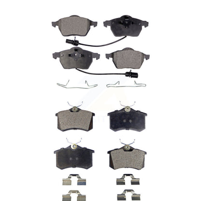 Semi-Metallic Brake Pads Front Rear Kit For Audi A4 Quattro A6 S4