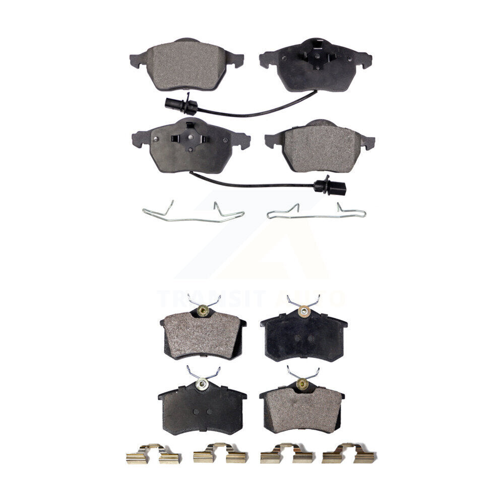 Semi-Metallic Brake Pads Front Rear Kit For Volkswagen Passat Audi A4 Quattro A6